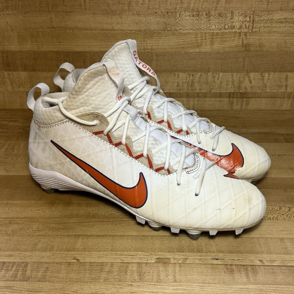Florida‎ Gators UF Nike Field General Elite 3 D Football Cleats White Size 13